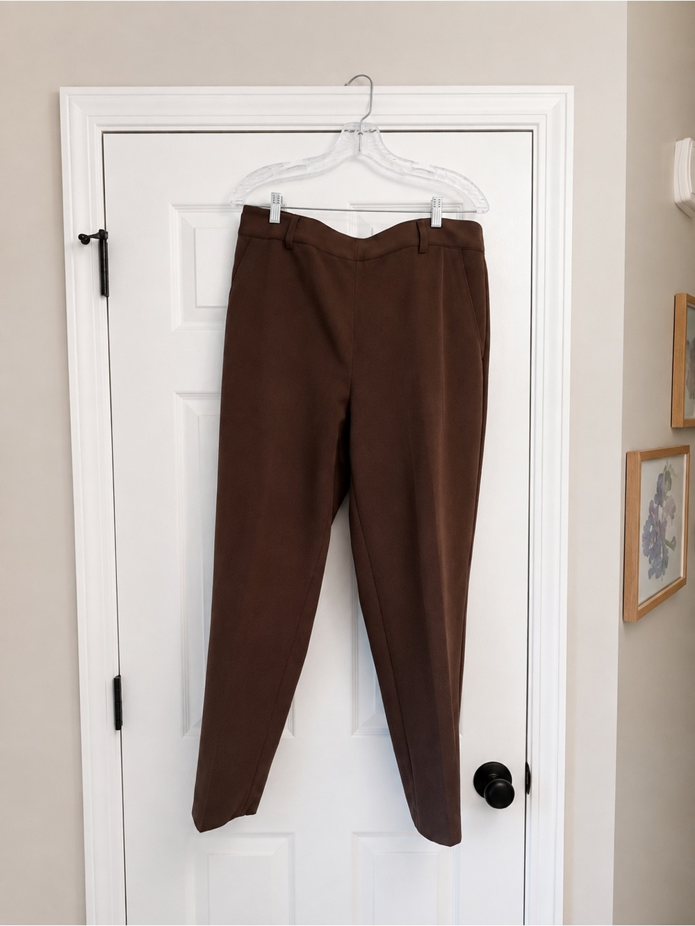 LOFT Straight Leg Dress Pants in Brown